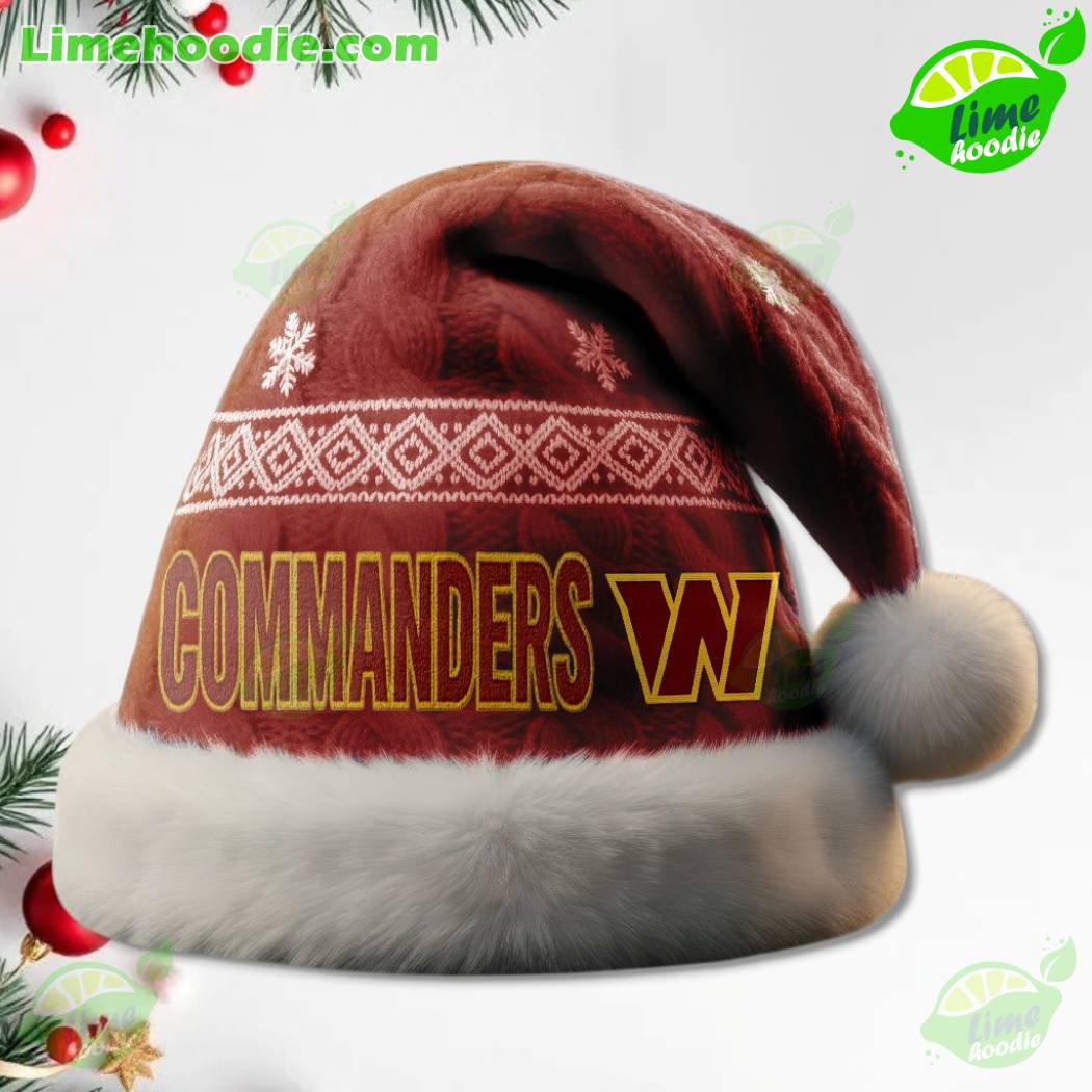 LIMITED EDITION - NEW CUSTOMIZED NFL12 WTC WASHINGTON COMMANDERS CHRISTMAS HAT