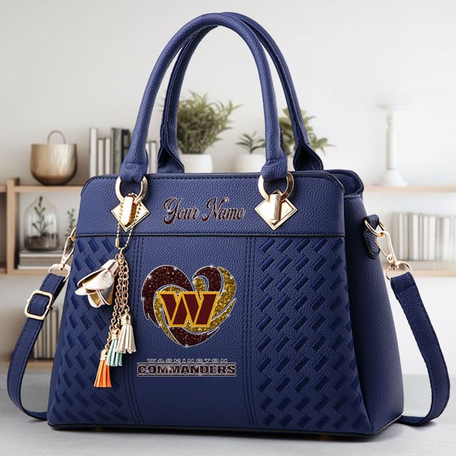 LIMITED EDITION - NEW CUSTOMIZED NFL12 WTC WASHINGTON COMMANDERS ZIP HANDBAG MULTICOLOR