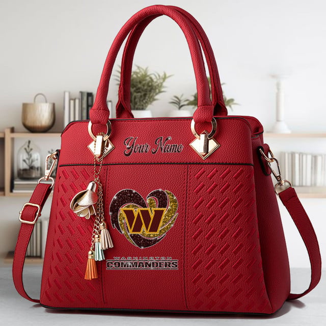 LIMITED EDITION - NEW CUSTOMIZED NFL12 WTC WASHINGTON COMMANDERS ZIP HANDBAG MULTICOLOR