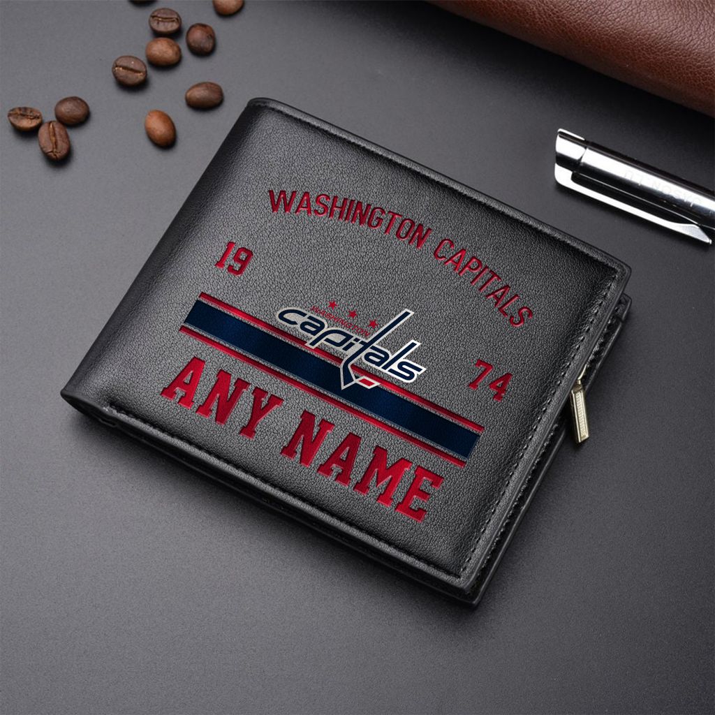 LIMITED EDITION - NEW CUSTOMIZED NHL10 WCP WASHINGTON CAPITALS LEATHER WALLET