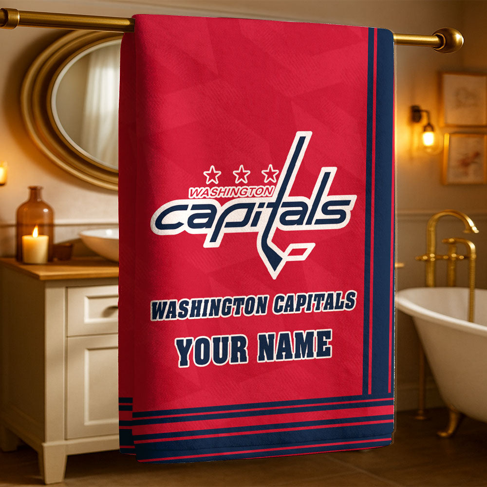 LIMITED EDITION - NEW CUSTOMIZED NHL10 WCP WASHINGTON CAPITALS BEACH & BATH TOWEL