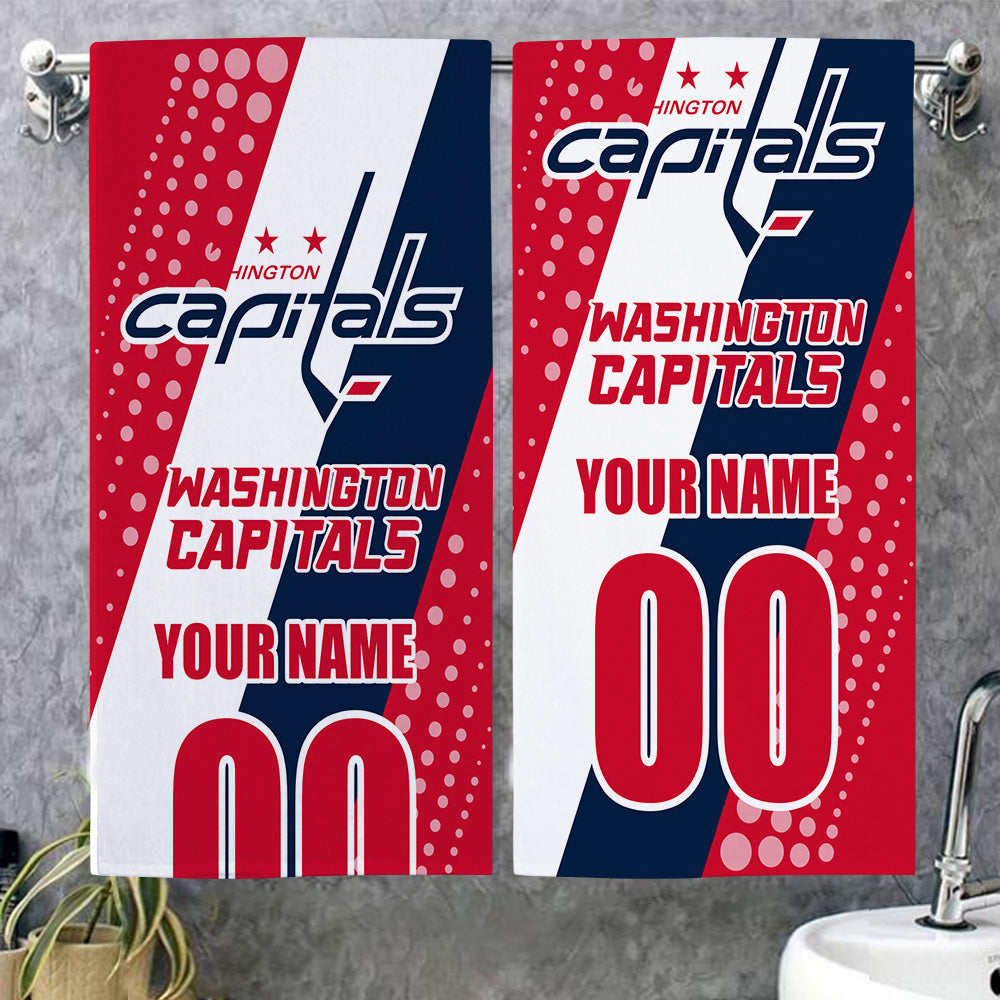 LIMITED EDITION - NEW CUSTOMIZED NHL10 WCP WASHINGTON CAPITALS BEACH & BATH TOWEL
