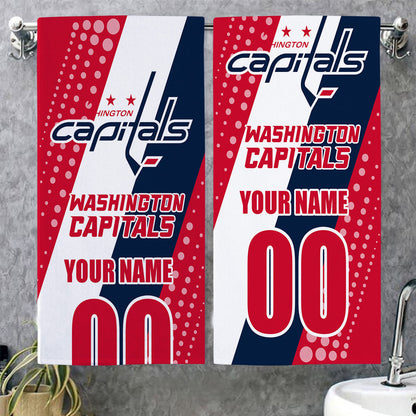 LIMITED EDITION - NEW CUSTOMIZED NHL10 WCP WASHINGTON CAPITALS BEACH & BATH TOWEL