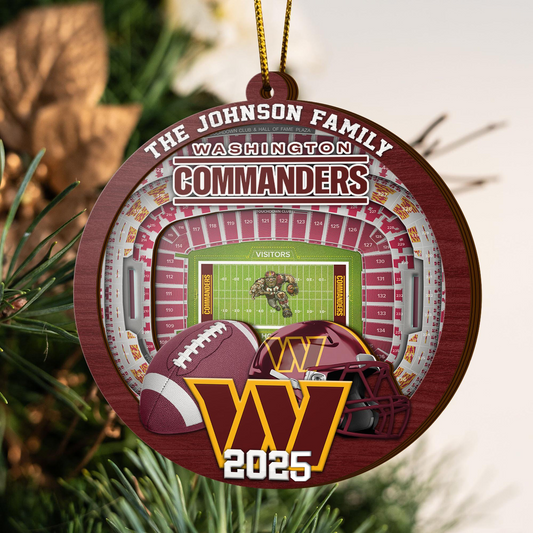 LIMITED EDITION - NEW CUSTOMIZED NFL12 WTC WASHINGTON COMMANDERS ORNAMENT