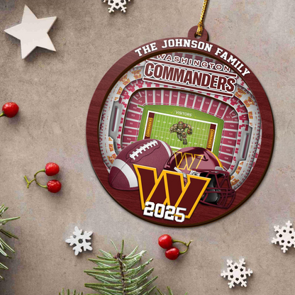 LIMITED EDITION - NEW CUSTOMIZED NFL12 WTC WASHINGTON COMMANDERS ORNAMENT