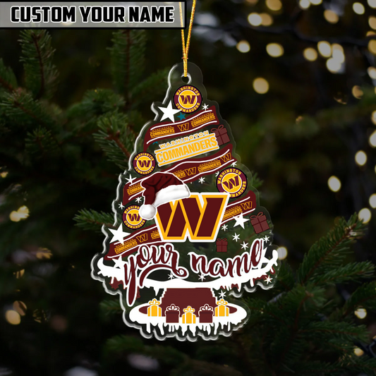 LIMITED EDITION - NEW CUSTOMIZED NFL12 WTC WASHINGTON COMMANDERS ORNAMENT