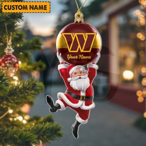 LIMITED EDITION - NEW CUSTOMIZED NFL12 WTC WASHINGTON COMMANDERS CHRISTMAS ACRYLIC ORNAMENT