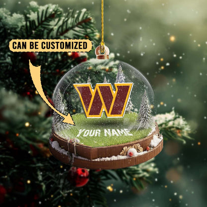 LIMITED EDITION - NEW CUSTOMIZED NFL12 WTC WASHINGTON COMMANDERS ACRYLIC ORNAMENT