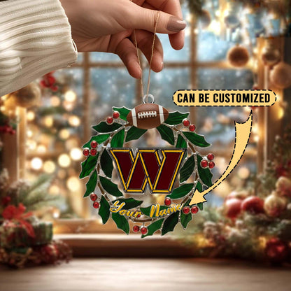 LIMITED EDITION - NEW CUSTOMIZED NFL12 WTC WASHINGTON COMMANDERS ACRYLIC ORNAMENT