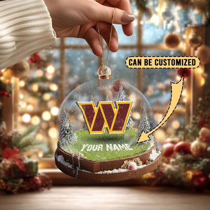 LIMITED EDITION - NEW CUSTOMIZED NFL12 WTC WASHINGTON COMMANDERS ACRYLIC ORNAMENT