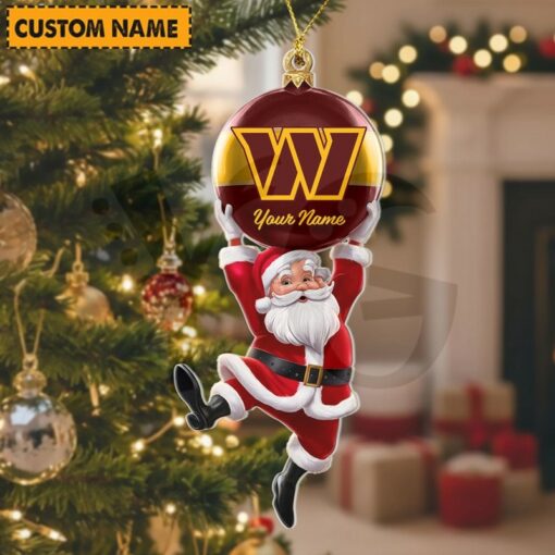 LIMITED EDITION - NEW CUSTOMIZED NFL12 WTC WASHINGTON COMMANDERS CHRISTMAS ACRYLIC ORNAMENT
