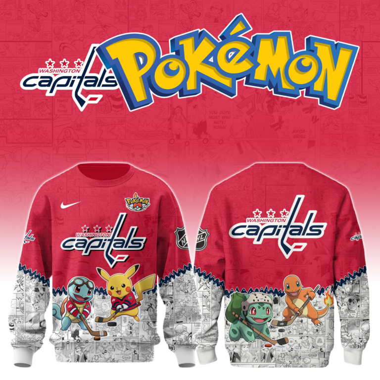 LIMITED EDITION - NEW CUSTOMIZED NHL10 WCP WASHINGTON CAPITALS X POKÉMON T-SHIRT, SWEATSHIRT, HOODIE & ZIP HOODIE