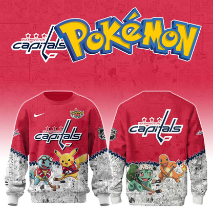 LIMITED EDITION - NEW CUSTOMIZED NHL10 WCP WASHINGTON CAPITALS X POKÉMON T-SHIRT, SWEATSHIRT, HOODIE & ZIP HOODIE