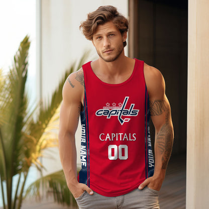 LIMITED EDITION - NEW CUSTOMIZED NHL10 WCP WASHINGTON CAPITALS UNISEX TANK TOP