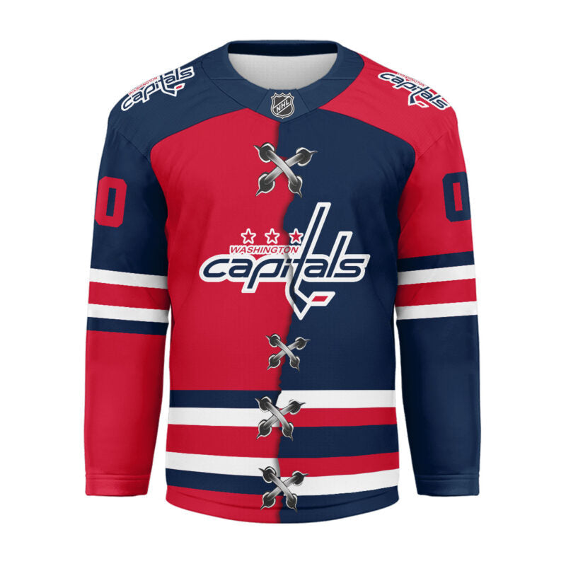 [SUPER SALE] NEW CUSTOMIZED NHL10 WCP WASHINGTON CAPITALS UNISEX HOCKEY JERSEY