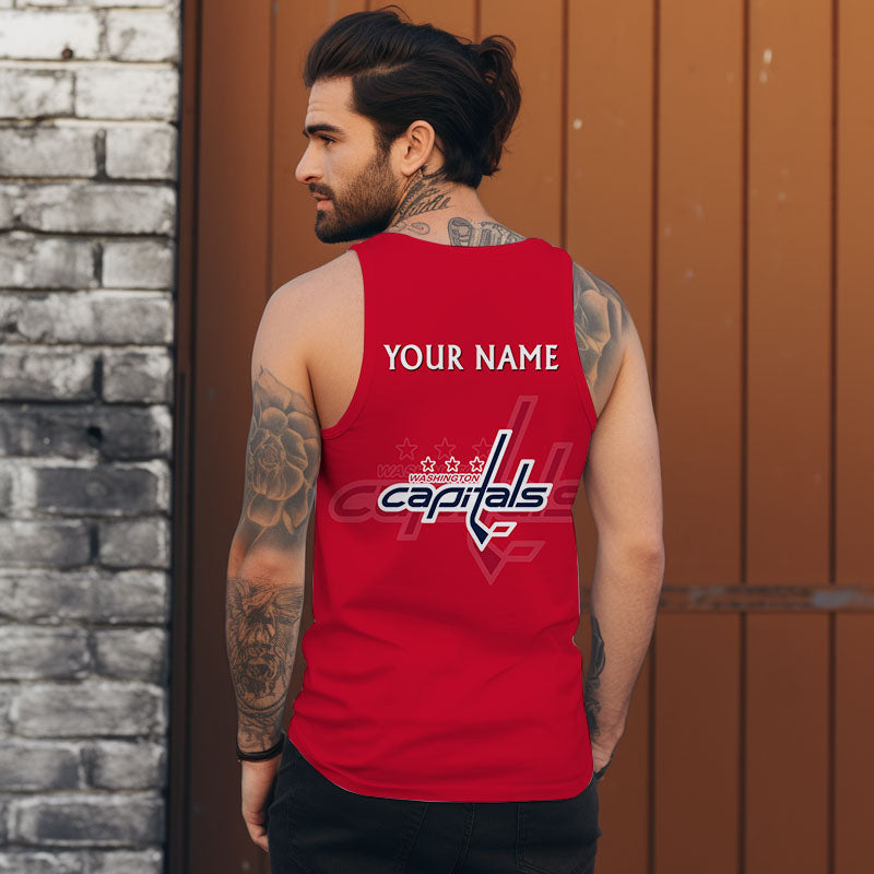 LIMITED EDITION - NEW CUSTOMIZED NHL10 WCP WASHINGTON CAPITALS UNISEX TANK TOP