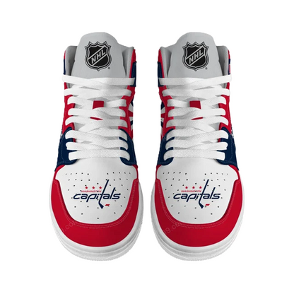 LIMITED EDITION - NEW CUSTOMIZED NHL10 WS CAPITALS AIR JORDAN SNEAKERS