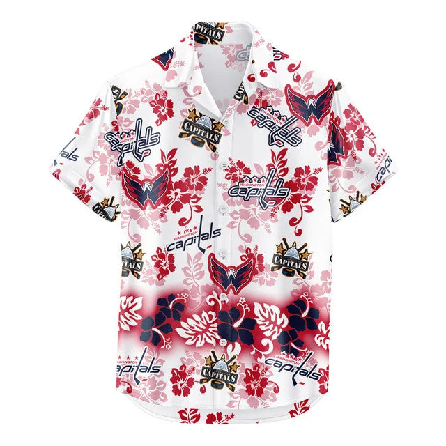 LIMITED EDITION - NEW CUSTOMIZED NHL10 WCP WASHINGTON CAPITALS UNISEX HAWAIIAN SHIRT & SHORTS SET