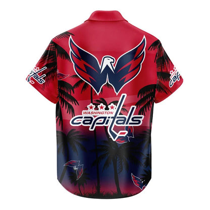 LIMITED EDITION - NEW CUSTOMIZED NHL10 WCP WASHINGTON CAPITALS UNISEX HAWAIIAN SHIRT & SHORTS SET