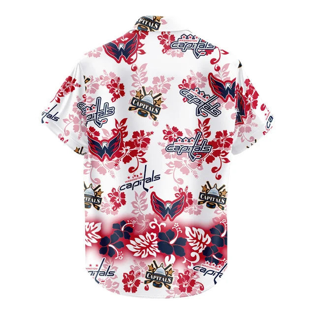 LIMITED EDITION - NEW CUSTOMIZED NHL10 WCP WASHINGTON CAPITALS UNISEX HAWAIIAN SHIRT & SHORTS SET