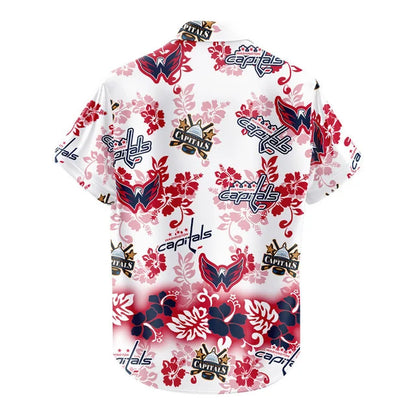 LIMITED EDITION - NEW CUSTOMIZED NHL10 WCP WASHINGTON CAPITALS UNISEX HAWAIIAN SHIRT & SHORTS SET