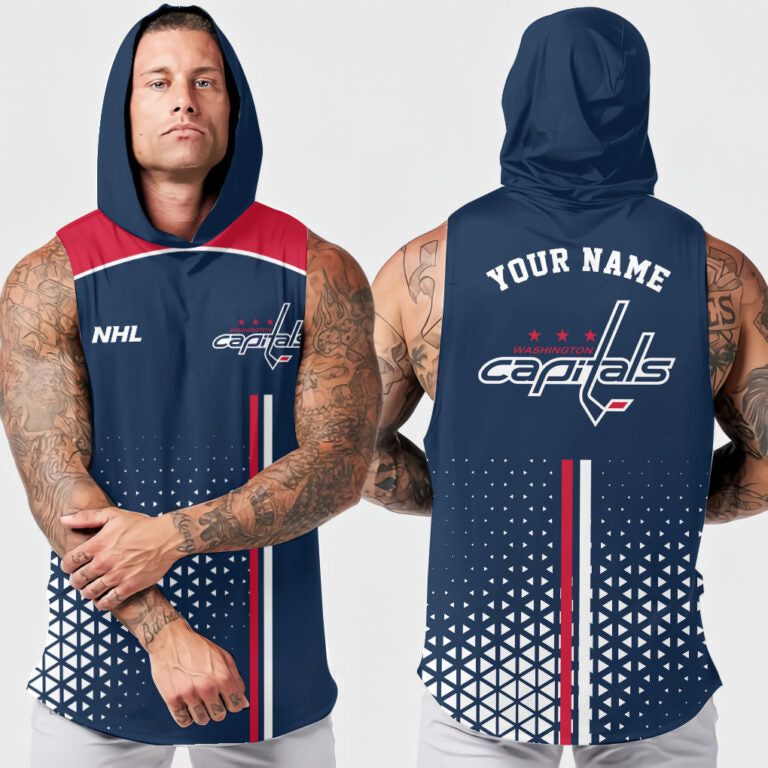 LIMITED EDITION - NEW CUSTOMIZED NHL10 WCP WASHINGTON CAPITALS HOODED TANK TOP