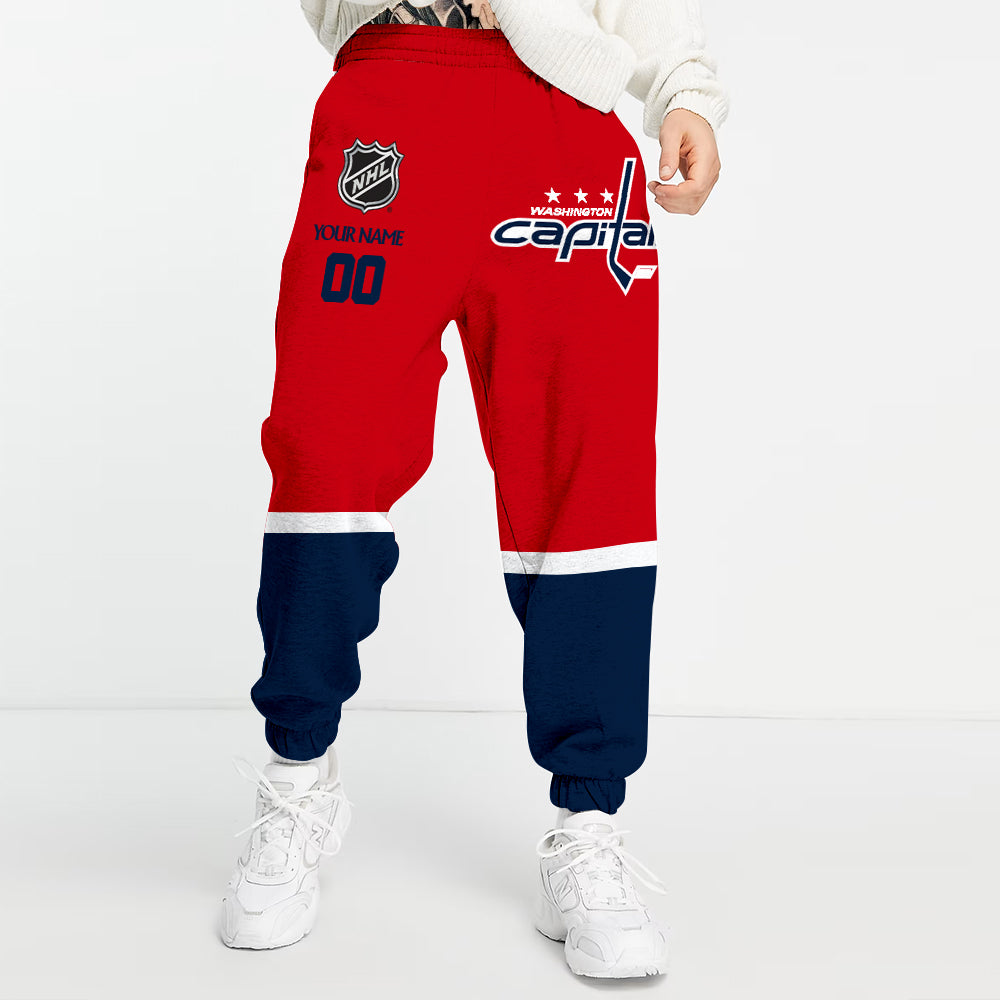 LIMITED EDITION - NEW CUSTOMIZED NHL10 WCP WASHINGTON CAPITALS COMBO HOODIE & LONGPANTS