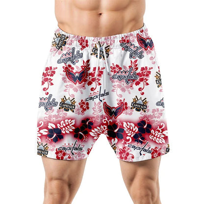 LIMITED EDITION - NEW CUSTOMIZED NHL10 WCP WASHINGTON CAPITALS UNISEX HAWAIIAN SHIRT & SHORTS SET