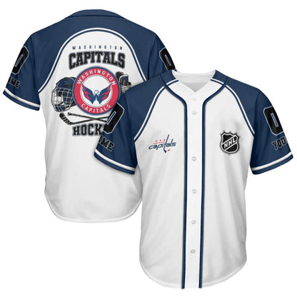 LIMITED EDITION - NEW CUSTOMIZED NHL10 WCP WASHINGTON CAPITALS BASEBALL JERSEY