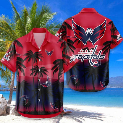 LIMITED EDITION - NEW CUSTOMIZED NHL10 WCP WASHINGTON CAPITALS UNISEX HAWAIIAN SHIRT & SHORTS SET