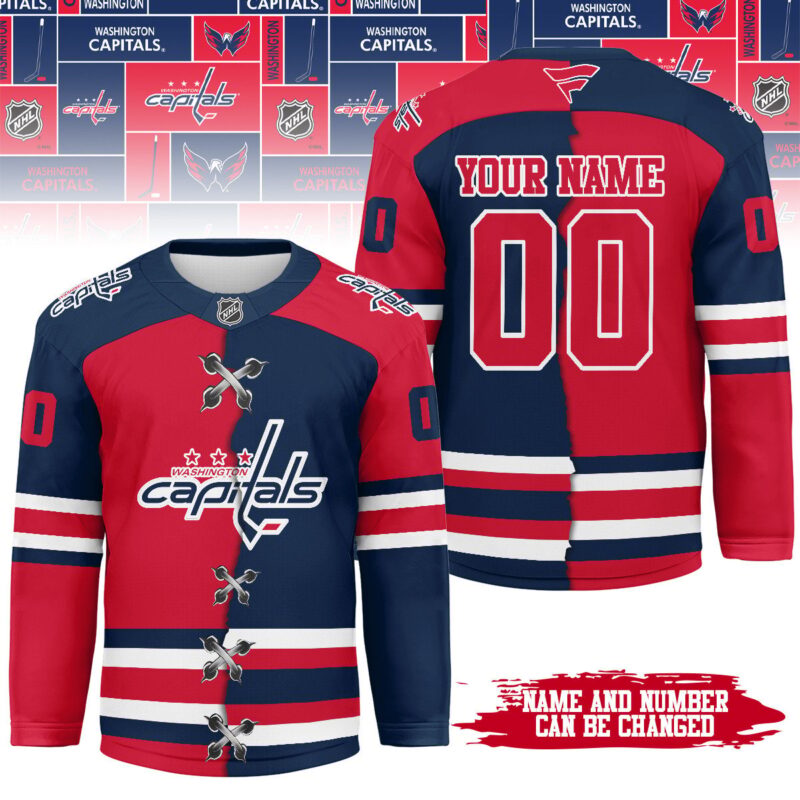 [SUPER SALE] NEW CUSTOMIZED NHL10 WCP WASHINGTON CAPITALS UNISEX HOCKEY JERSEY