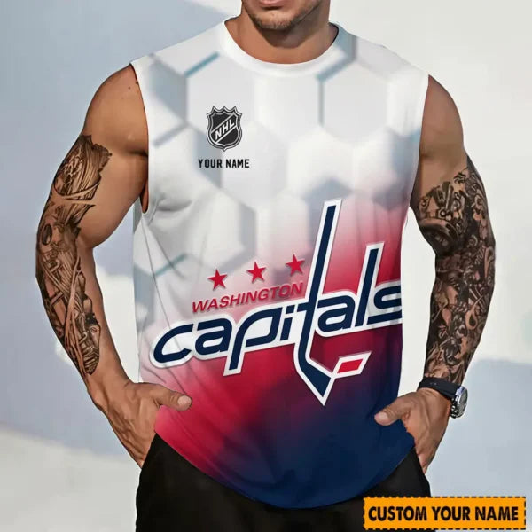 LIMITED EDITION - NEW CUSTOMIZED NHL10 WCP WASHINGTON CAPITALS TANK TOP & GYM SHIRT