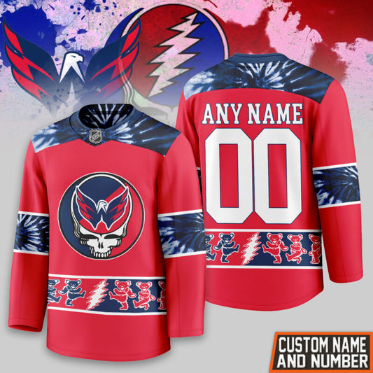 [SUPER SALE] NEW CUSTOMIZED NHL10 WCP WASHINGTON CAPITALS UNISEX HOCKEY JERSEY
