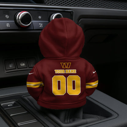 LIMITED EDITION - NEW CUSTOMIZED NFL12 WTC WASHINGTON COMMANDERS AUTOMOTIVE HOODIE SHIFT KNOB COVER