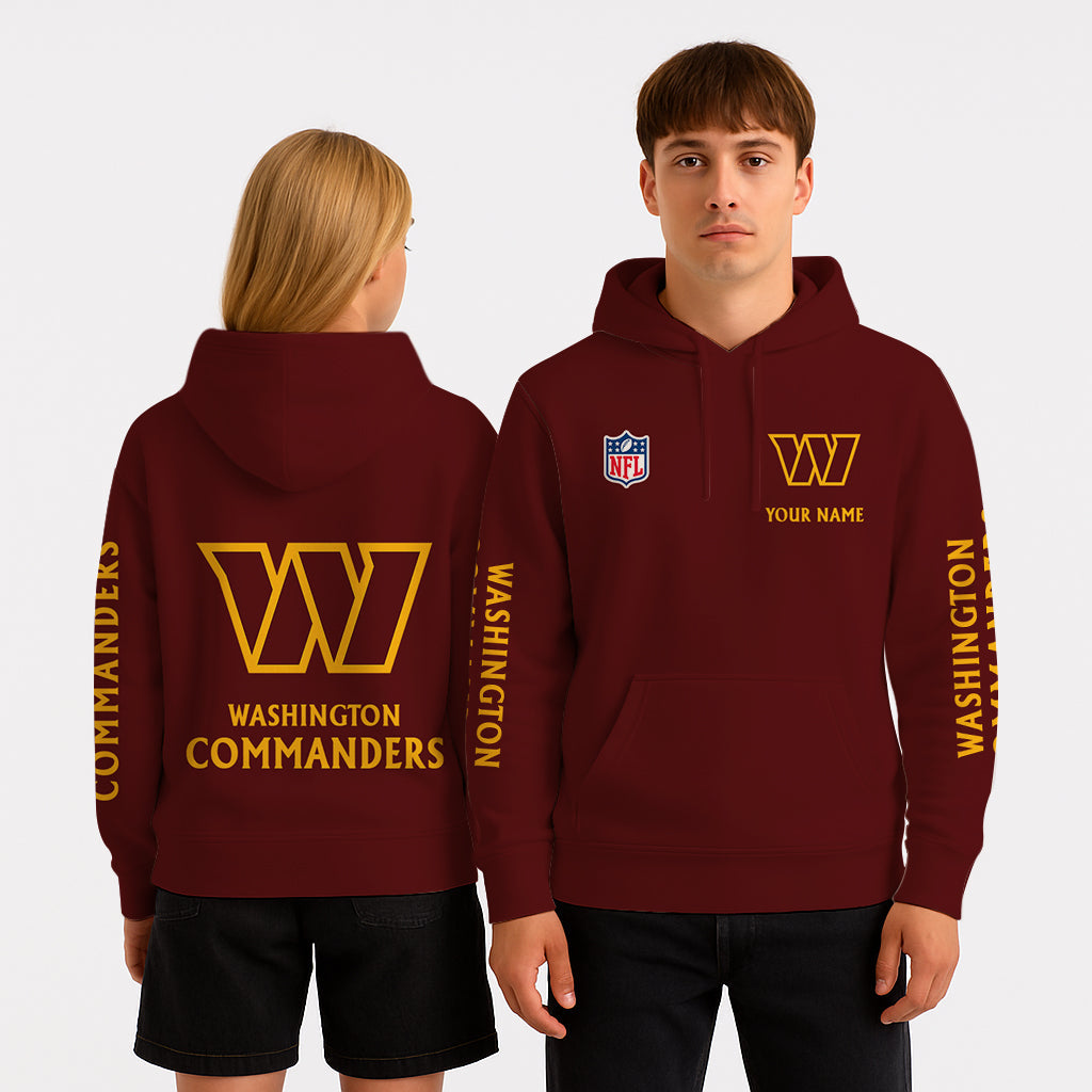 LIMITED EDITION - NEW CUSTOMIZED NFL12 WTC WASHINGTON COMMANDERS UNISEX HOODIE