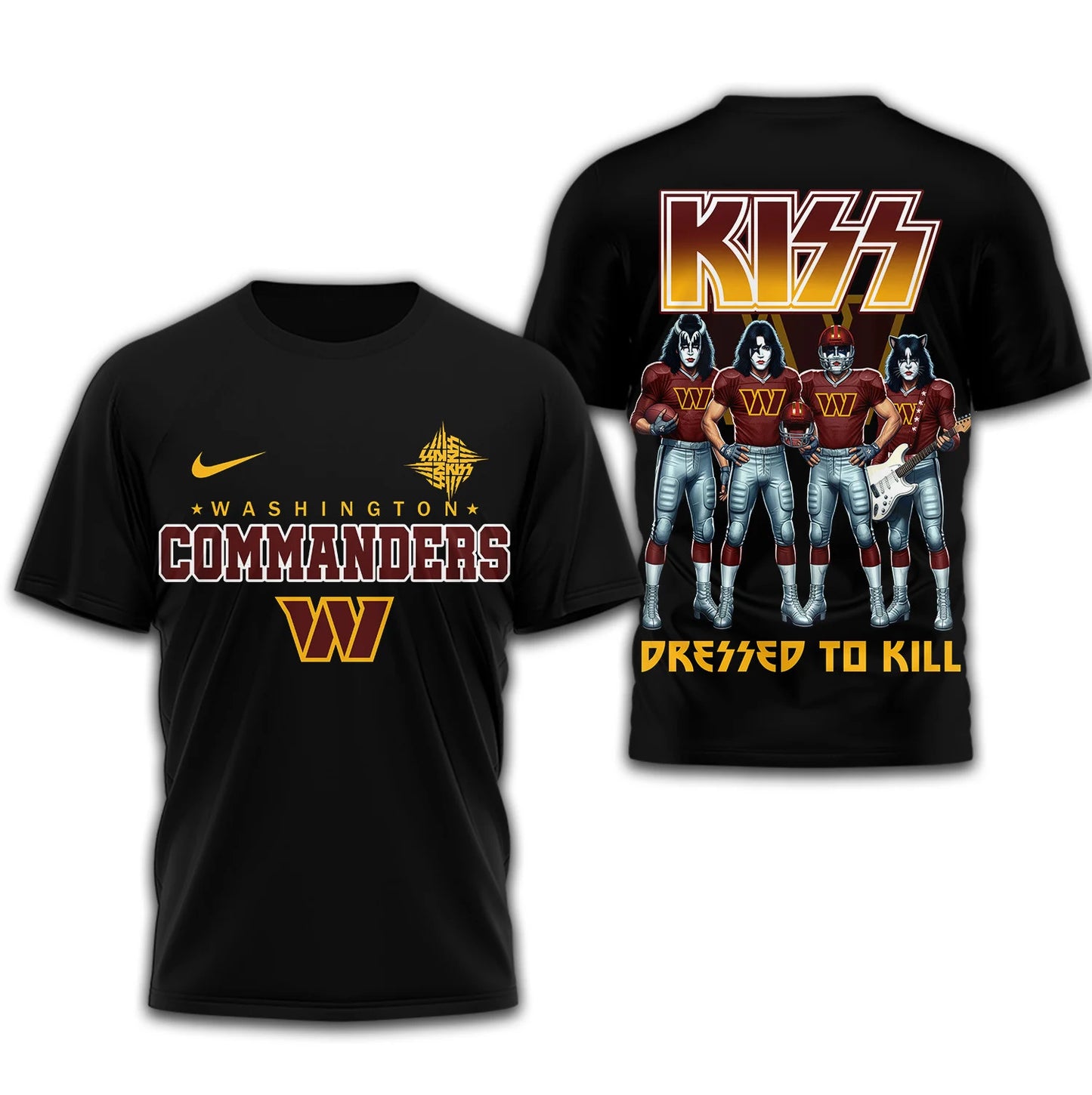 LIMITED EDITION - NEW CUSTOMIZED NFL12 WTC WASHINGTON COMMANDERS T-SHIRT | MULTIPLE COLORS AVAILABLE