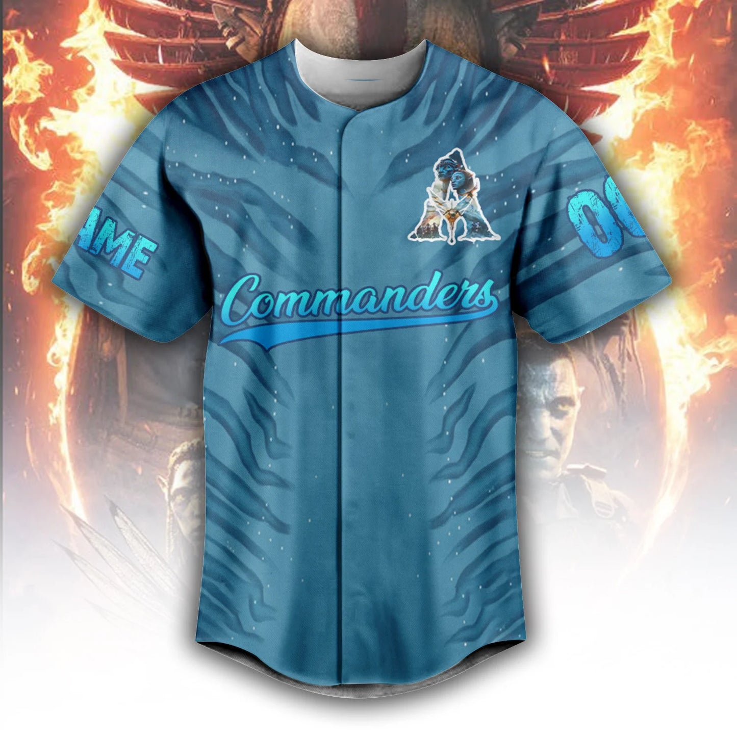 LIMITED EDITION - NEW CUSTOMIZED NFL12 WTC WASHINGTON COMMANDERS BASEBALL JERSEY