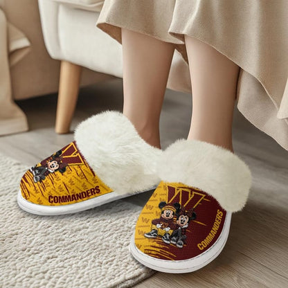 [SPECIAL OFFER] NEW CUSTOMIZED NFL12 WTC WASHINGTON COMMANDERS COTTON SLIPPERS