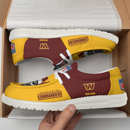 LIMITED EDITION - NEW CUSTOMIZED NFL12 WTC WASHINGTON COMMANDERS LOAFER SHOES