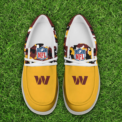 LIMITED EDITION - NEW CUSTOMIZED NFL12 WTC WASHINGTON COMMANDERS LOAFER SHOES