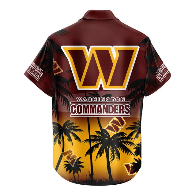 LIMITED EDITION - NEW CUSTOMIZED NFL12 WTC WASHINGTON COMMANDERS UNISEX HAWAIIAN SHIRT & SHORTS SET