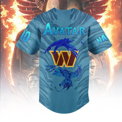 LIMITED EDITION - NEW CUSTOMIZED NFL12 WTC WASHINGTON COMMANDERS BASEBALL JERSEY