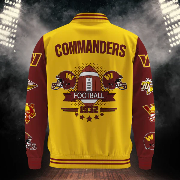 LIMITED EDITION - NEW CUSTOMIZED NFL12 WTC WASHINGTON COMMANDERS BASEBALL JACKET