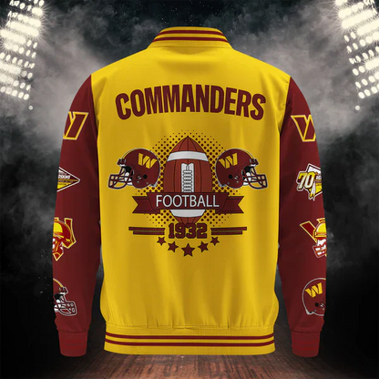 LIMITED EDITION - NEW CUSTOMIZED NFL12 WTC WASHINGTON COMMANDERS BASEBALL JACKET