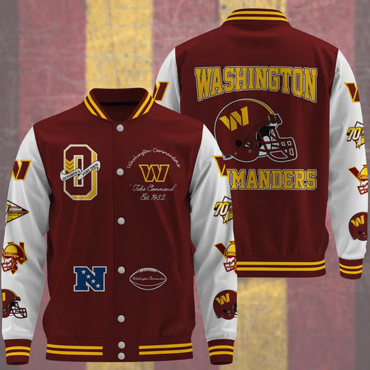 LIMITED EDITION - NEW CUSTOMIZED NFL12 WTC WASHINGTON COMMANDERS BASEBALL JACKET