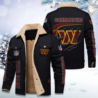 LIMITED EDITION - NEW CUSTOMIZED NFL12 WTC WASHINGTON COMMANDERS FLEECE JACKET