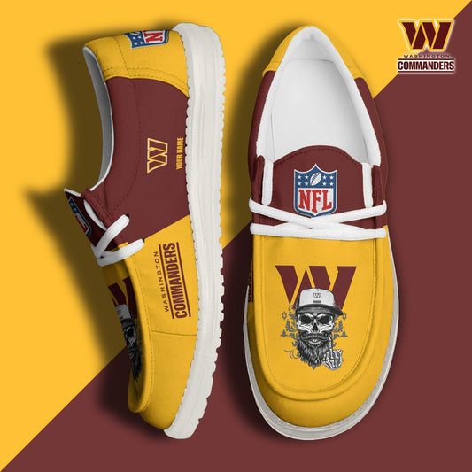 LIMITED EDITION - NEW CUSTOMIZED NFL12 WTC WASHINGTON COMMANDERS LOAFER SHOES