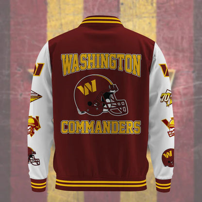 LIMITED EDITION - NEW CUSTOMIZED NFL12 WTC WASHINGTON COMMANDERS BASEBALL JACKET
