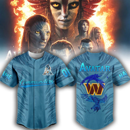 LIMITED EDITION - NEW CUSTOMIZED NFL12 WTC WASHINGTON COMMANDERS BASEBALL JERSEY