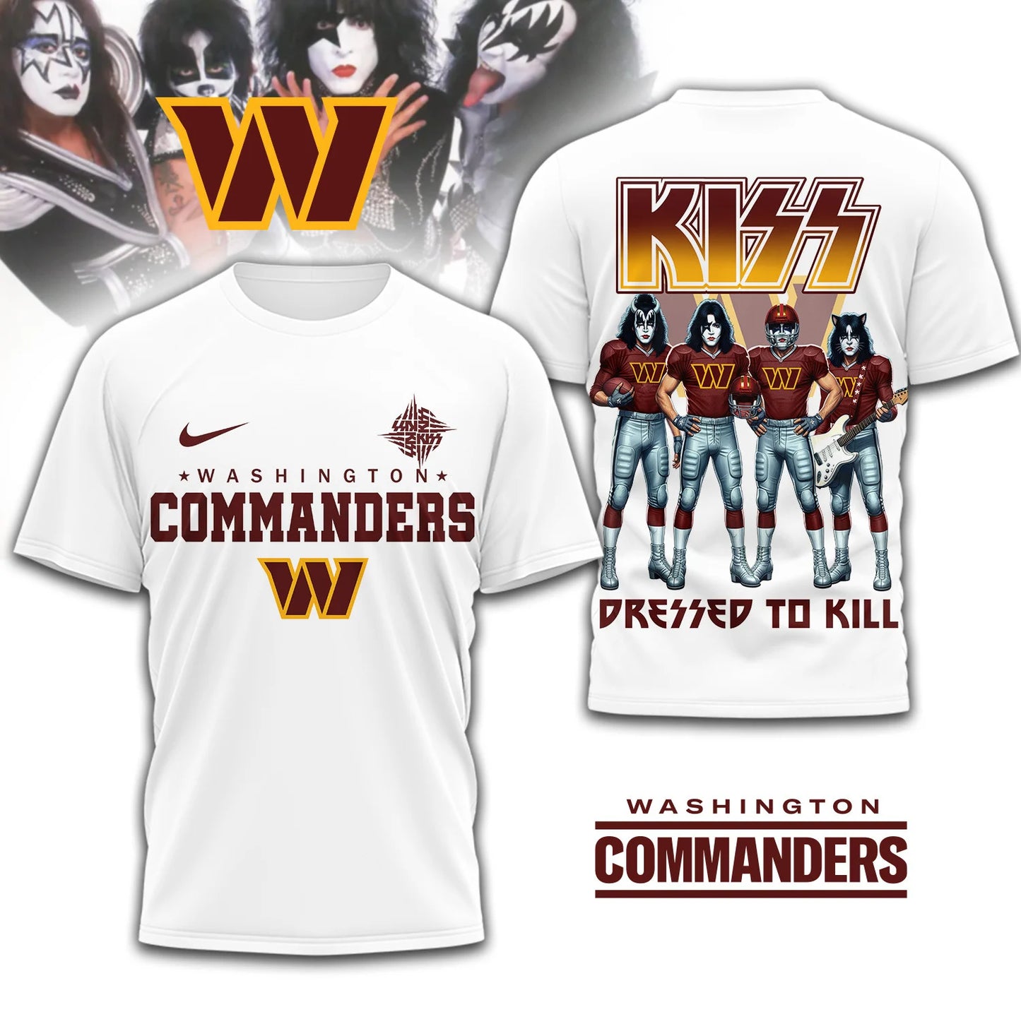LIMITED EDITION - NEW CUSTOMIZED NFL12 WTC WASHINGTON COMMANDERS T-SHIRT | MULTIPLE COLORS AVAILABLE